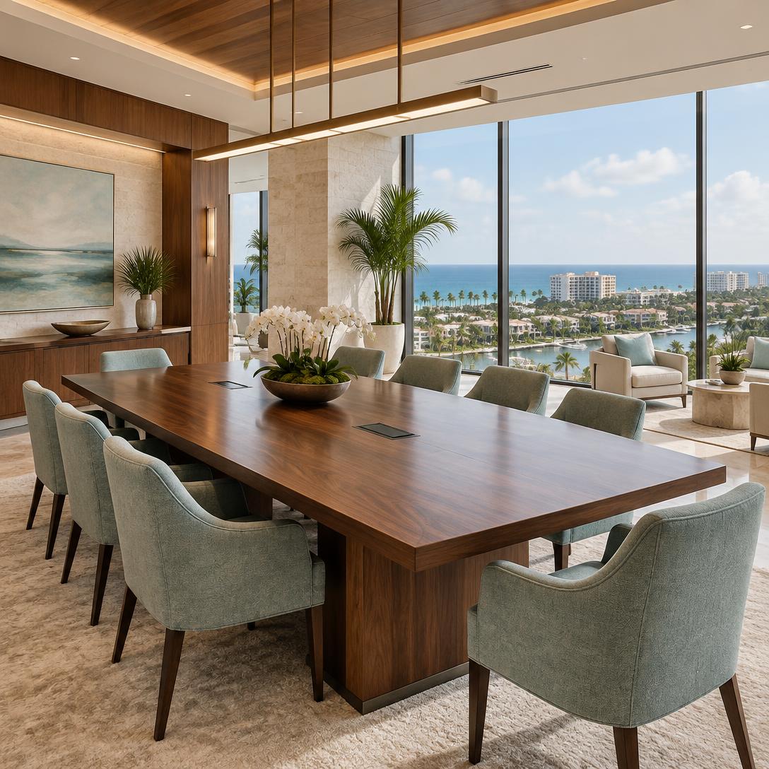 Executive conference room overlooking Boca Raton